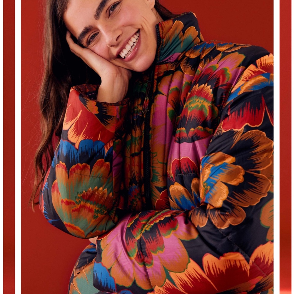 Farm Rio Crazy Mix PufferJacket